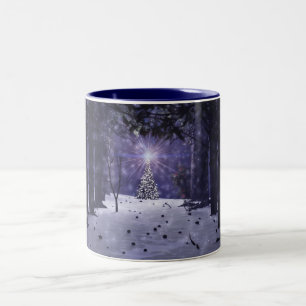 Bicolor Navidad en la taza de los pinos