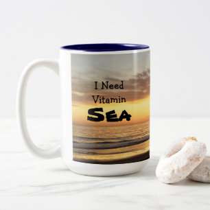 Bicolor Necesito la taza del mar de la vitamina