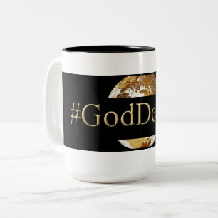 Bicolor Negro del #GODDEEPER (TM) taza del Dos-Tono de 15