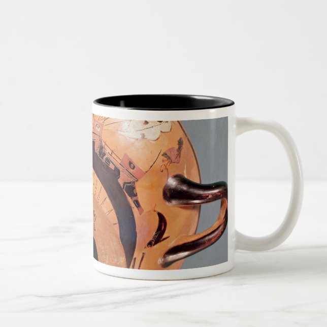 Bicolor Negro-figura taza del ático (Derecha)