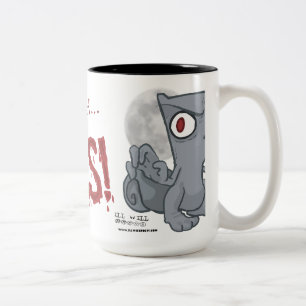 Bicolor No bastante taza espumosa de los zombis