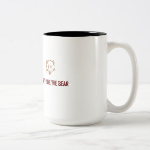 Bicolor No empuje la taza del café/del té del oso