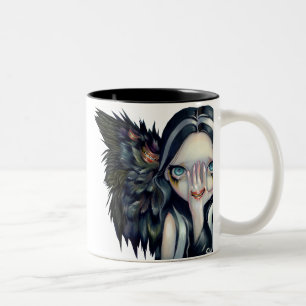 Bicolor "No hable ninguna taza del mal" y de la "mano