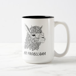 Bicolor No hay problema en la taza - Diseño de una llamada