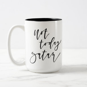 Bicolor No hoy taza de Satan