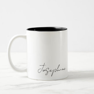 Bicolor Nombre de la firma mug Dos tonos de taza de café M