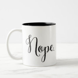 Bicolor Nope. escritura con clase de la taza el |