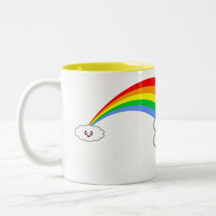 BICOLOR NUBES ARCOÍRIS KAWAI ADORABLE TAZA