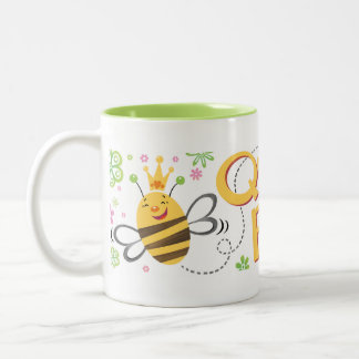 Bicolor NUEVA taza de café de la abeja reina