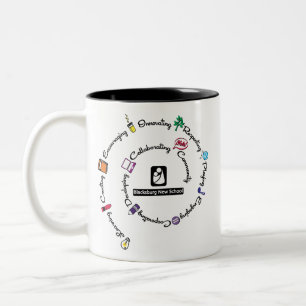 Bicolor Nueva taza de color de la escuela de Blacksburg