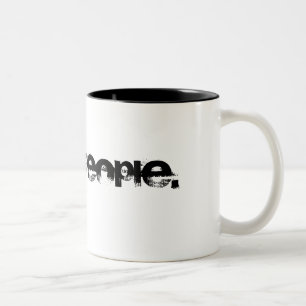 Bicolor Odio gente. Taza