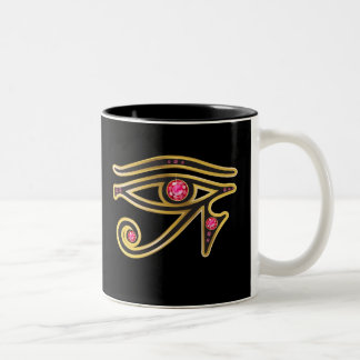 Bicolor Ojo de rubí en taza de oro