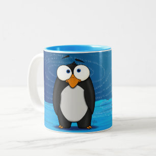 Bicolor Pablo el pingüino, w/quote en la taza