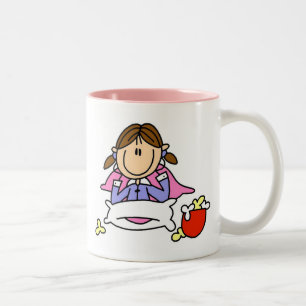 Bicolor Palomitas y taza de los pijamas