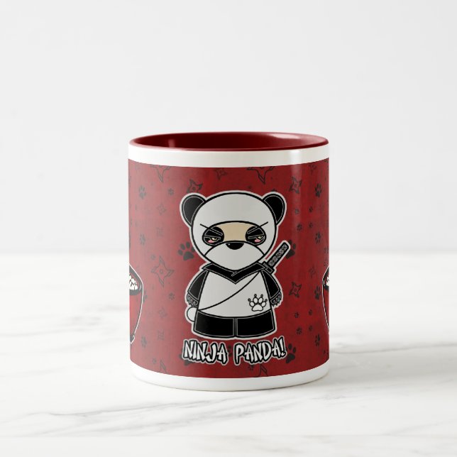 Bicolor ¡Panda de Ninja! Con la taza del cuenco de arroz (Centro)