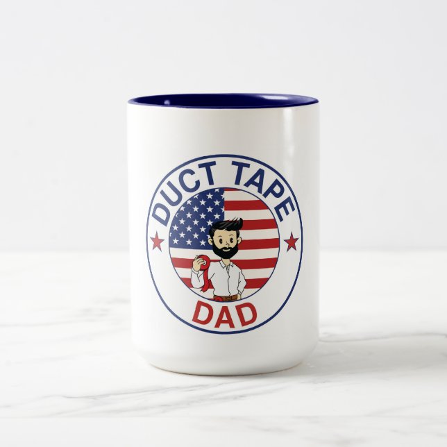 Bicolor Papa cinta con cinta - Taza (Centro)