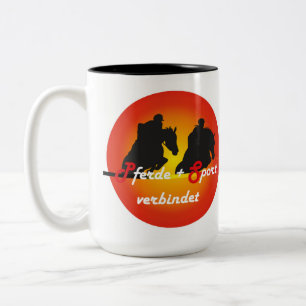 Bicolor Para caballos y oporto de caballo amante taza