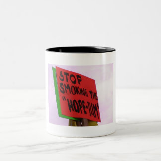 Bicolor Pare el fumar de la taza de la Esperanza-ium