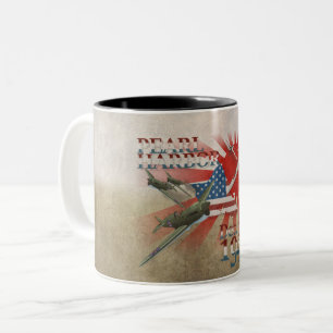 Bicolor Pearl Habor 7 de diciembre de 1941 Taza de café de