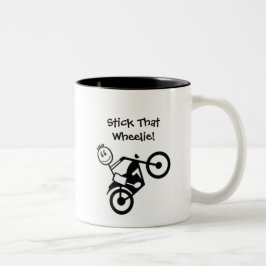 Bicolor ¡Pegue ese Wheelie! Taza