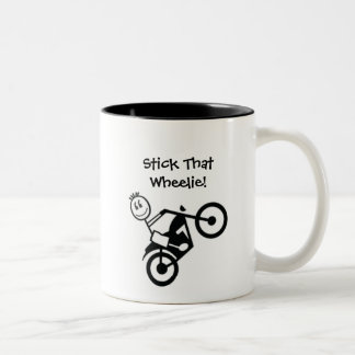Bicolor ¡Pegue ese Wheelie! Taza
