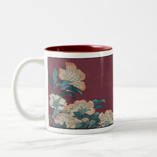 Bicolor Peonies y taza amarilla