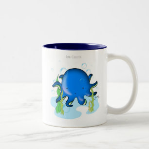Bicolor Pequeña taza del pulpo