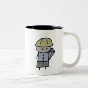 Bicolor Pequeña una taza del tono del arquitecto dos