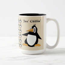 Percius Editable la taza de café del pingüino