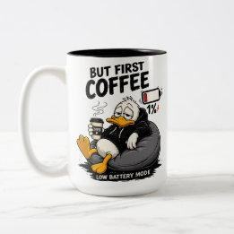 Bicolor PERO PRIMERO CAFÉ Taza Divertida Regalo para Amant
