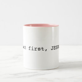 Bicolor pero primero, taza de café inspiradora de JESÚS