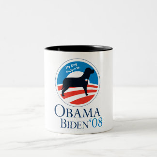 Bicolor Perros para la taza de Obama