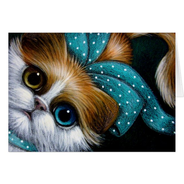 BICOLOR PERSIAN CAT SU Tarjeta DE REGALO (Anverso (Horizontal))