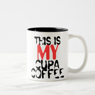 Bicolor Personalice el nombre MI taza de café de Cupa