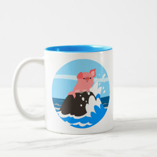 Bicolor Personalizado educada Merpig en una taza de rock