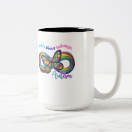 Bicolor Pertenece en cada sorbo – Taza del rompecabezas de