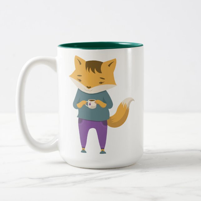 Bicolor Pezón lindo con taza de té (Izquierda)