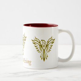 Bicolor Phoenix de oro taza de levantamiento de dos tonos