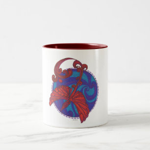 Bicolor Phoenix sobre la taza del tono del agua 2