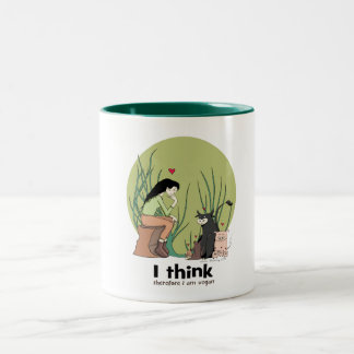 Bicolor Pienso que por lo tanto soy TAZA del vegano