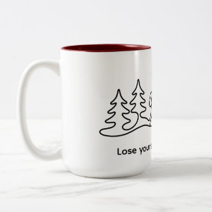 Bicolor Pierde a ti mismo, encuentra el diseño de taza de 