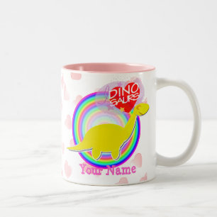 Bicolor Pique los dinosaurios del amor de I con la taza