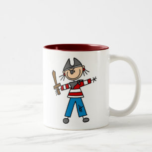 Bicolor Pirata con la taza de la espada