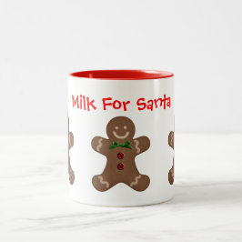 Bicolor Plantilla de taza de café Leche para Santa