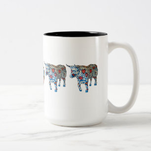 Bicolor "Poniendo los x y al O'x en buey" taza de 15 onzas