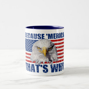 Bicolor PORQUE MERICA QUE ES PORQUÉ taza de café de Eagl