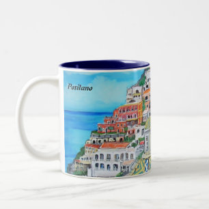 Bicolor Positano, taza de Italia