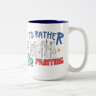 Bicolor preferiría estar pintando taza de cerámica de 15oz