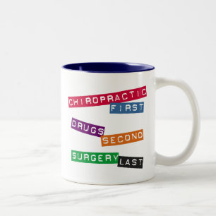 Bicolor Primera taza de la quiropráctica