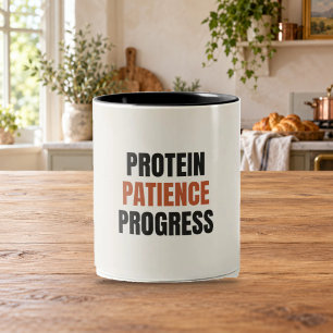 Bicolor Proteína Paciencia Progreso Taza de Motivación p